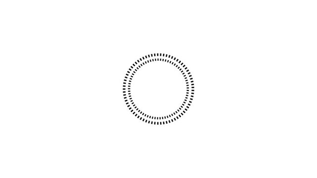 Loading circle animation on white background. Round loading animation. Motion graphic. 4K video 30 frames per second.