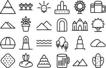 set of icons