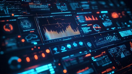 Obraz premium Cutting Edge Business Loan Dashboard Showcasing Data Driven Growth Insights