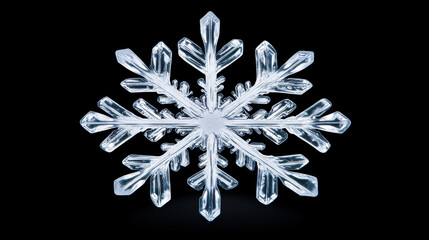 Intricate snowflake design showcasing unique crystalline structure, highlighting nature beauty and complexity in stunning display of frozen artistry