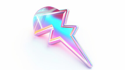 lightning bolt icon with neon glow