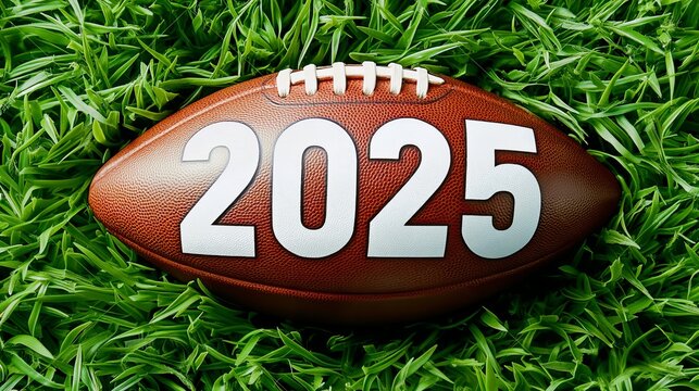 American football 2025: future of the game in bold white numbers on green grass