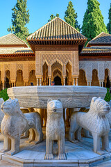 Medieval architecture of the Alhambra Palace, Granada, Spain