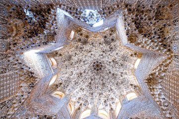 Medieval architecture of the Alhambra Palace, Granada, Spain