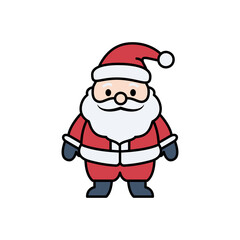 Santa Claus icon in linear style. Santa Claus character isolated on white.
