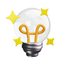 Light Bulb 3d Render Icons