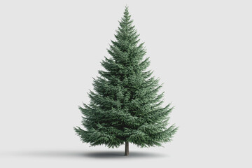 Fototapeta premium Realistic Christmas Tree Illustration Isolated on White Background Perfect for Holiday Themes, Seasonal Decorations, and Festive Designs