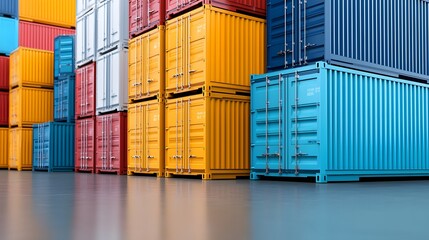 Industrial storage racks filled with durable containers in a warehouse-style container shop