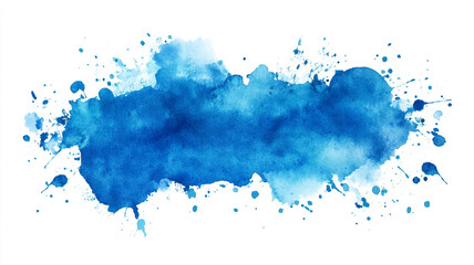 Obraz premium Vibrant blue watercolor splash with varying tones creating a unique abstract design