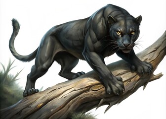 Fototapeta premium Illustration of a black panther.