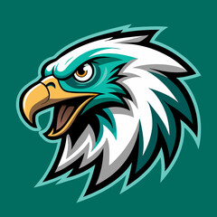 philadelphia eagle head mascot vector