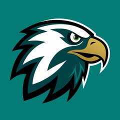 philadelphia eagle head mascot vector