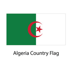 Algeria Country Flag hand drawing illustration vector based drawing