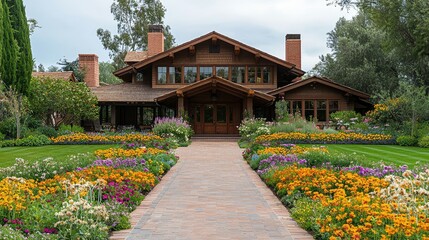 Charming Craftsman House with Beautiful Garden Path