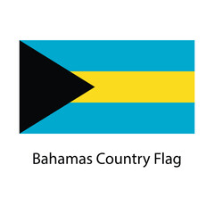 Bahamas Country Flag hand drawing illustration vector based drawing