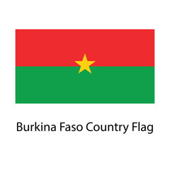 Burkina Faso Country Flag hand drawing illustration vector based drawing