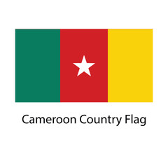 Cameroon Country Flag hand drawing illustration vector based drawing