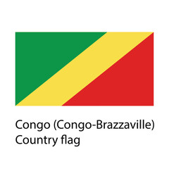 Congo Congo-Brazzaville Country flag hand drawing illustration vector based drawing