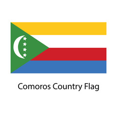 Comoros Country Flag hand drawing illustration vector based drawing