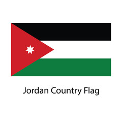 Jordan Country Flag hand drawing illustration vector based drawing