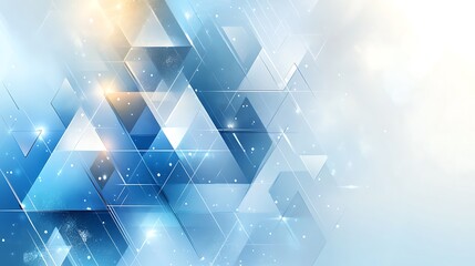 Abstract background with light blue and white geometric