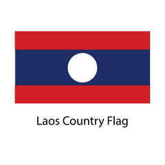 Laos Country Flag hand drawing illustration vector based drawing