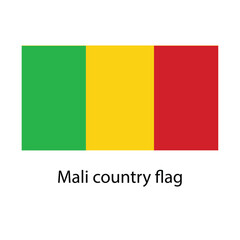 Mali country flag hand drawing illustration vector based drawing