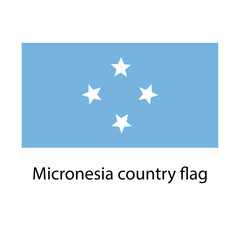 Micronesia country flag hand drawing illustration vector based drawing