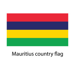 Mauritius country flag hand drawing illustration vector based drawing