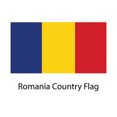 Romania Country Flag hand drawing illustration vector based drawing