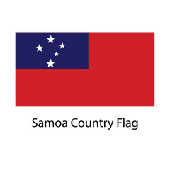 Samoa Country Flag hand drawing illustration vector based drawing
