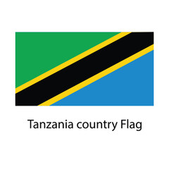 Fototapeta premium Tanzania country Flag hand drawing illustration vector based drawing