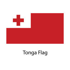 Fototapeta premium Tonga Flag hand drawing illustration vector based drawing