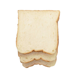 sliced bread isolated on white
