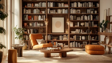 Modern Stylish Bookshelf in Cozy Living Space