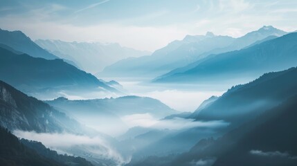 Misty Mountain Landscape