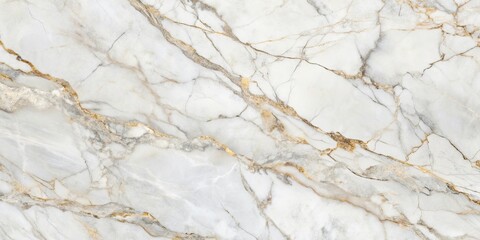 Fototapeta premium White Marble Surface with Delicate Golden Veining and Gray Undertones