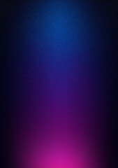 Dark blue purple glowing grainy gradient background black noise texture poster, vertical background, copy space