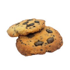 chocolate chip cookies isolated