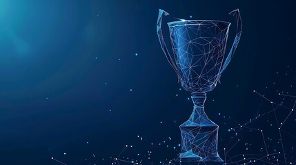 A geometric trophy design symbolizing achievement and success.
