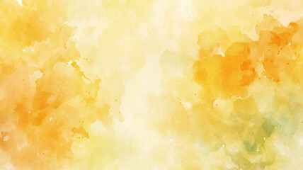 Soft watercolor background with warm yellow and orange hues creates a tranquil atmosphere