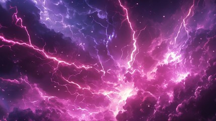 Fototapeta premium Stunning abstract lightning strike in an enchanting anime inspired background scene