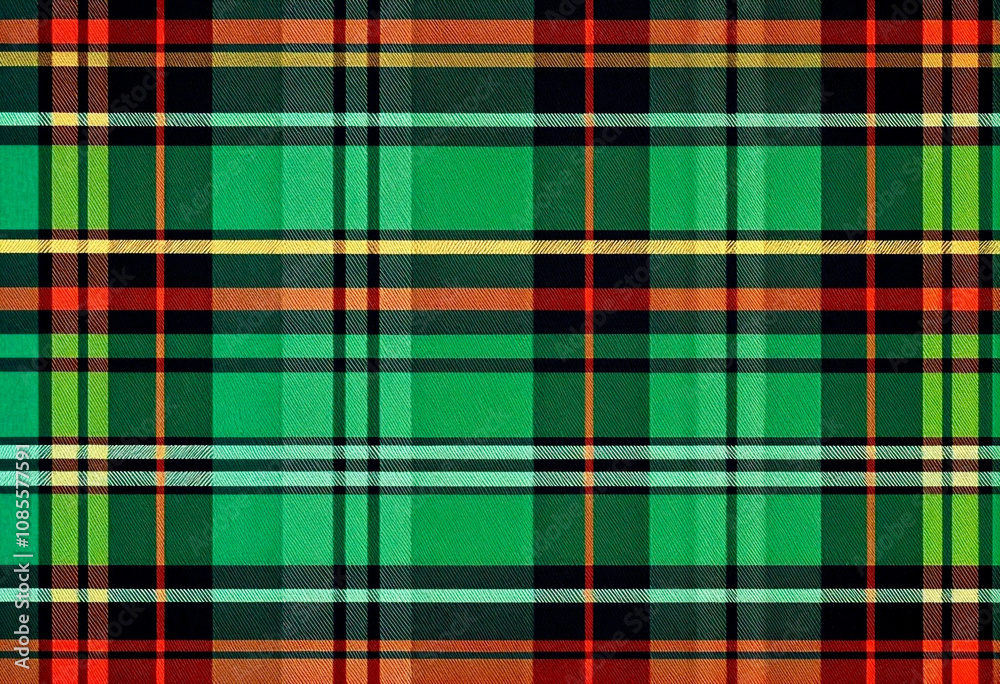 Wall mural plaid fabric