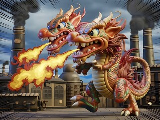 chinese dragon statue