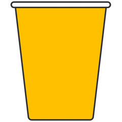 yellow paper cup icon