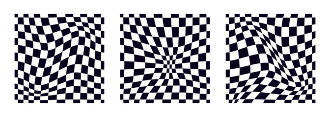 Psychedelic checkerboard pattern