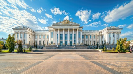 Majestic Neoclassical Government Building Exterior