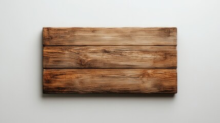 A rustic wooden plank featuring a weathered texture, showcasing natural grains and warm tones, ideal for backgrounds or crafts.