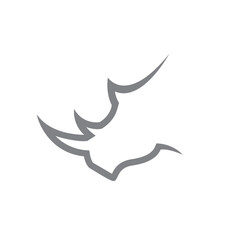 Rhino head logo lines vector symbol design icon illustration © Abrastack Stu Design
