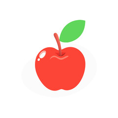 Apple flat vector illustration